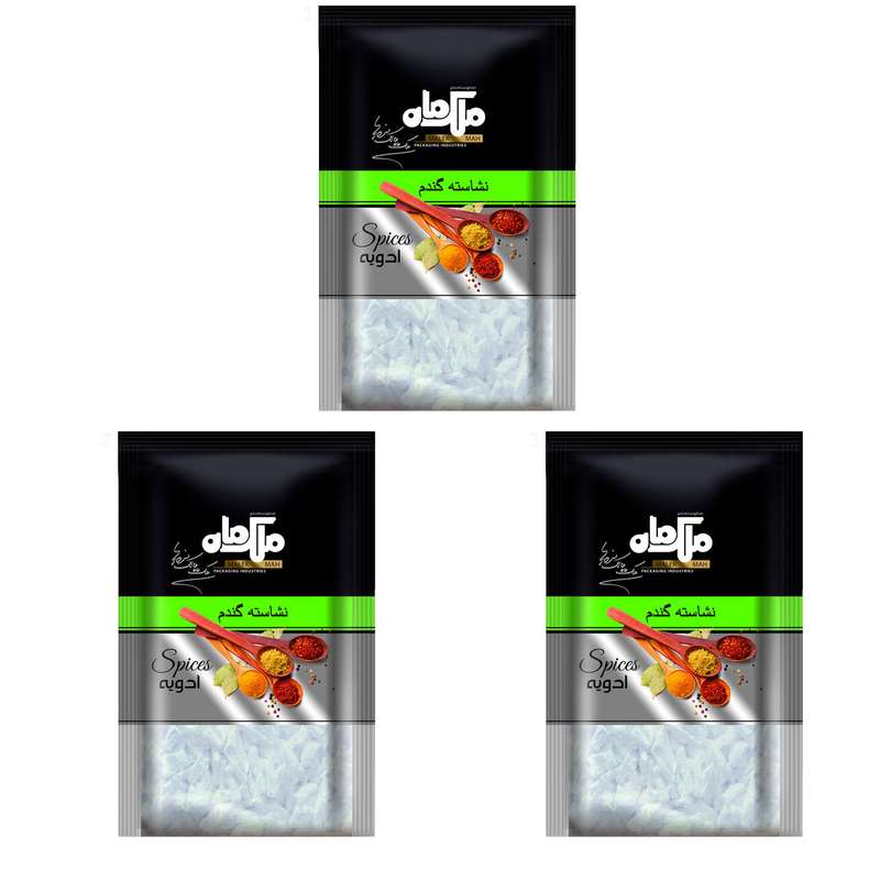 نشاسته گندم ملک ماه  - 60 گرم بسته 3 عددی