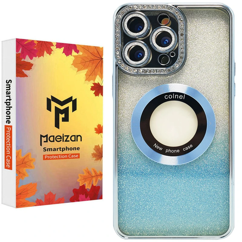 کاور پاییزان مدل شاین اکلیلی دور نگین مگسیف طرح لاکچری مناسب برای گوشی موبایل اپل IPhone 14 Pro Max