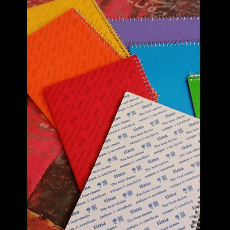 دفتر مشق 100 برگ تیما مدل آساک مجموعه 8 عددی