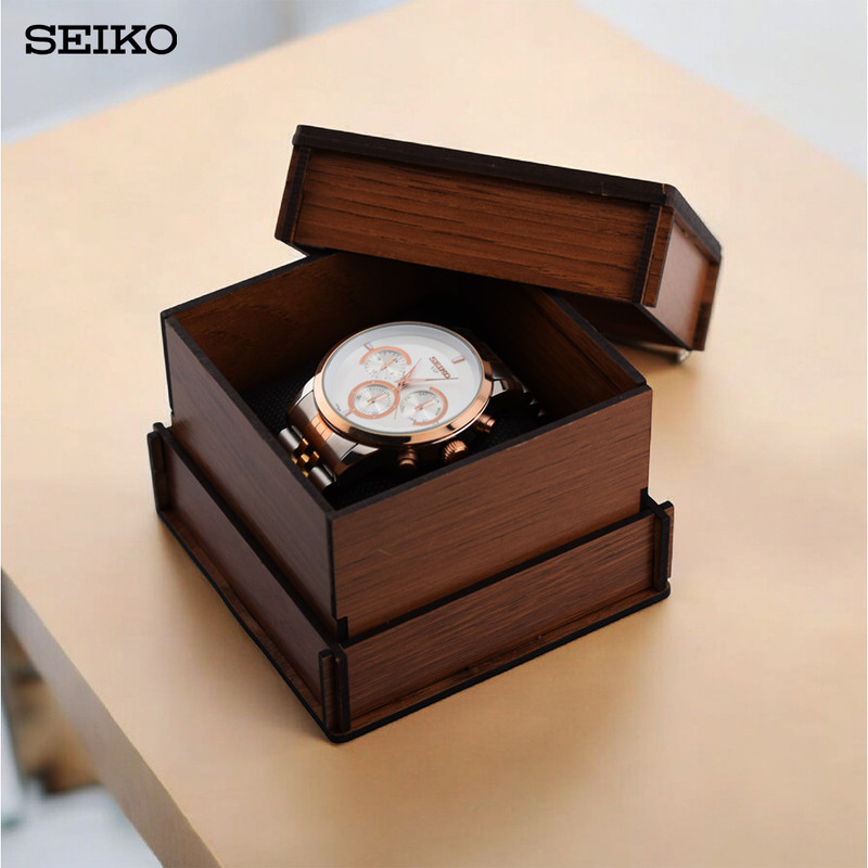 ساعت مچی عقربهای مردانه کوارتز سیکو مدل سه موتور فعال کد 21054GR