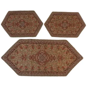 ست 3 تکه رومیزی ترمه کد TRSETE43