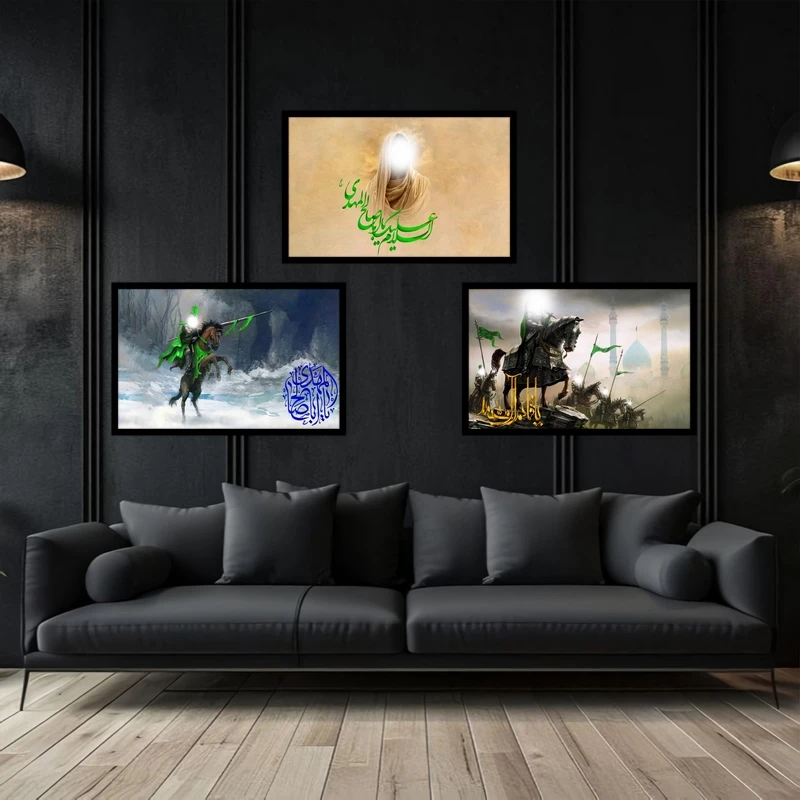 تابلو بکلیت طرح تصویر مذهبی امام زمان (عج) مدل B-bu3744 مجموعه 3 عددی