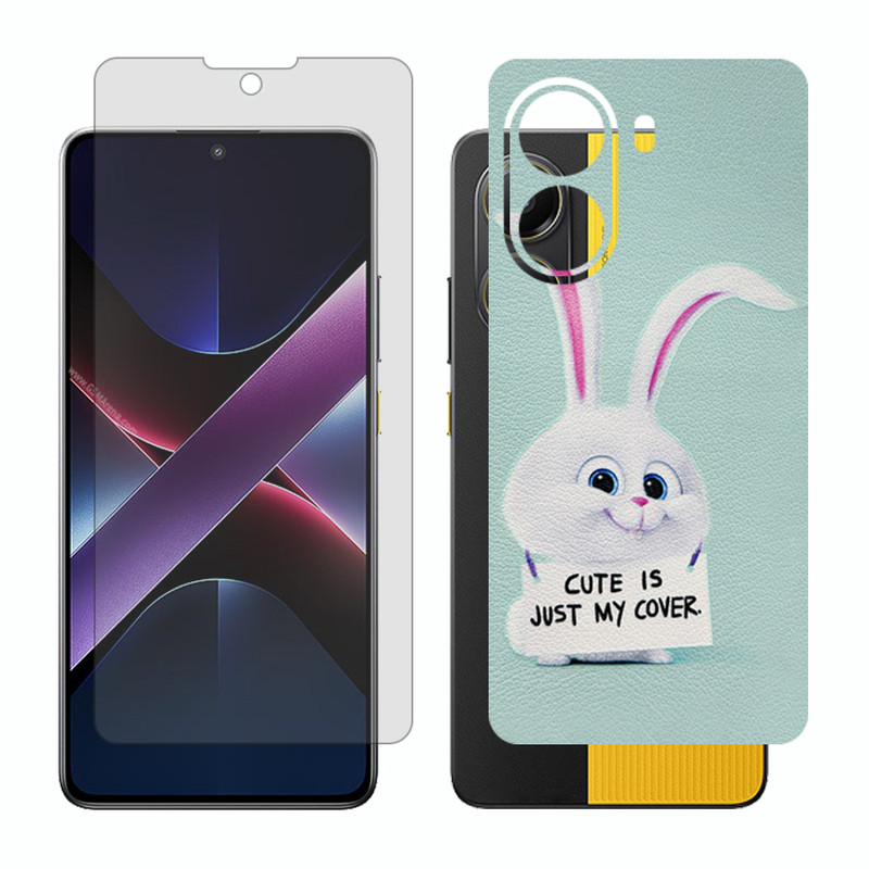 محافظ صفحه نمایش مات گلس مدل Together مناسب برای گوشی موبایل شیائومی Poco X7 Pro به همراه برچسب پوششی پشت گوشی