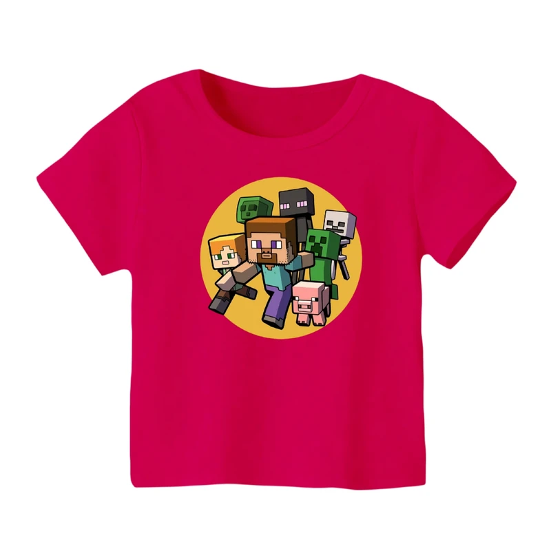 تی شرت آستین کوتاه بچگانه مدل ماینکرفت کد ۳