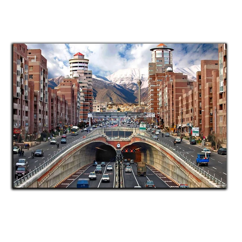 تابلو شاسی بکلیت طرح منظره شهر تهران تونل توحید مدل SH-682