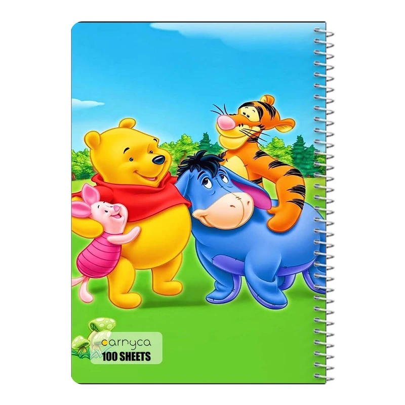 دفتر مشق 100 برگ سیمی کارنیکا طرح وینی خرسه Winnie the Pooh کد 79061