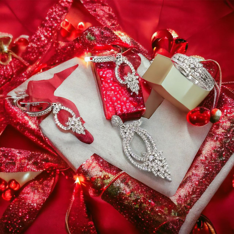 نیم ست نقره زنانه مدل 0127