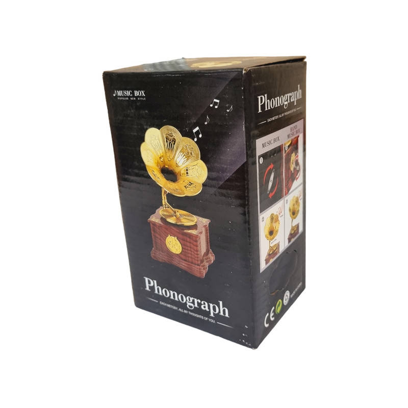 جعبه موزیکال طرح گرامافون مدل کوکی کد G10