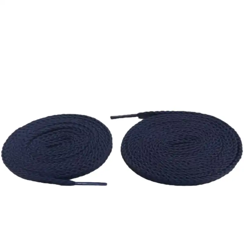 بند کفش مدل تخت ساده 80 کد 25 رنگ سرمه ای بسته 2 عددی