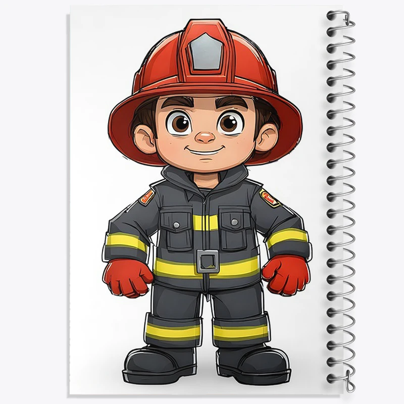 دفتر شطرنجی 50 برگ خندالو مدل آتش نشان کد N1668