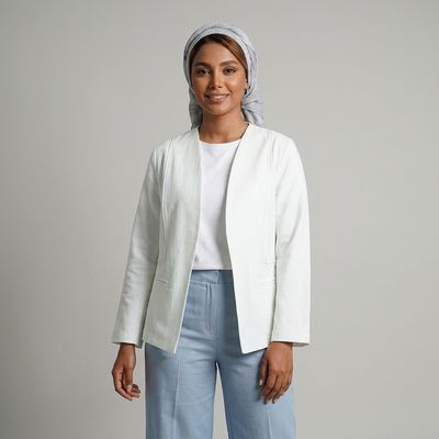 کت تک زنانه لینن هیبا استایل مدل 22795