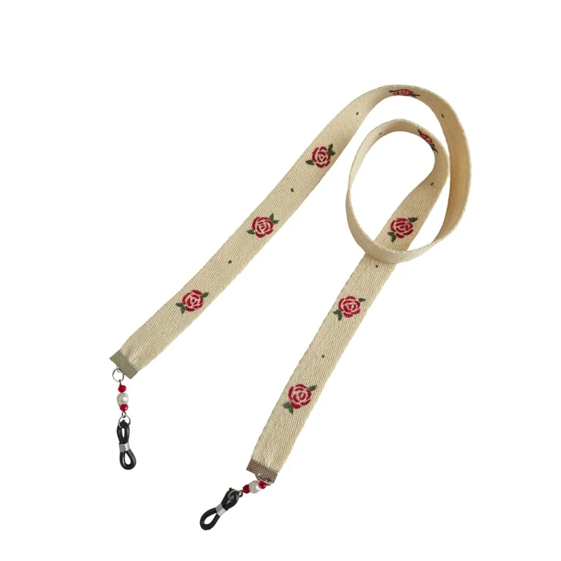 بند عینک مدل گل رز 