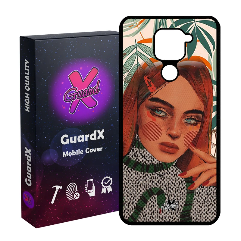 کاور گارد ایکس طرح دختر مدل Glass10331 مناسب برای گوشی موبایل شیائومی Redmi Note 9