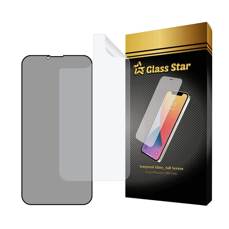 محافظ صفحه نمایش حریم شخصی گلس استار مدل FULLPRIVNANOS مناسب برای گوشی موبایل اپل iPhone 13 به همراه محافظ پشت گوشی