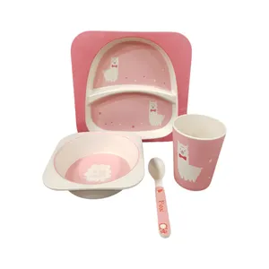 ست 4 تکه ظرف غذای کودک مدل لاما کد 230