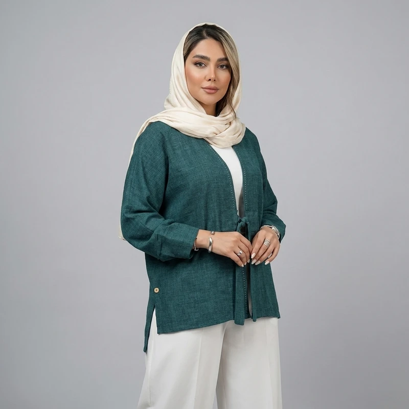 مانتو کوتاه تابستونی زنانه مدل شلال دوزی