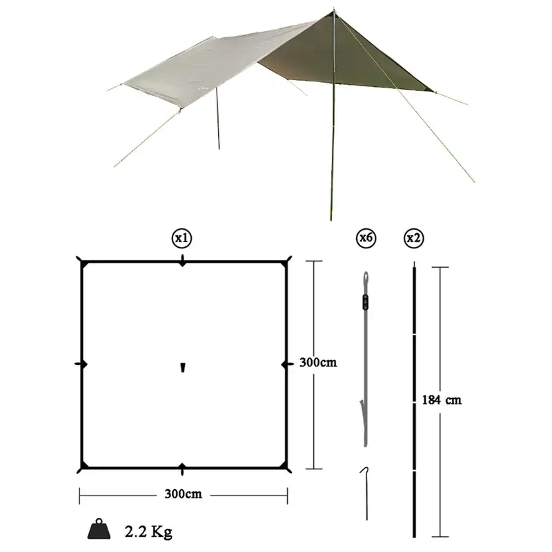 سایه بان سفری دانانیک مدل SB104