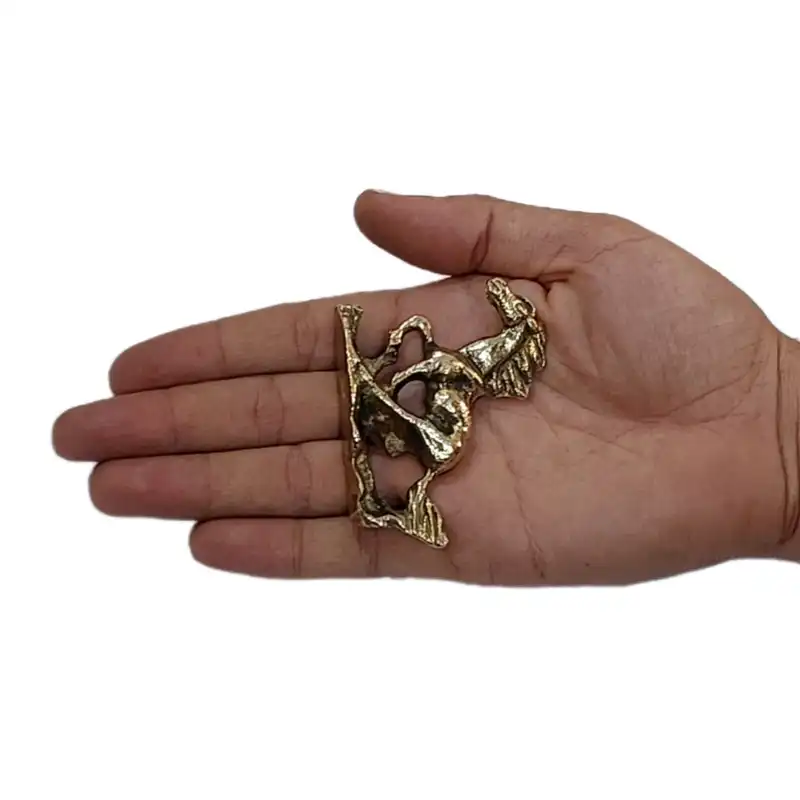 دکوری برنجی مدل اسب نقلی 2 طرفه مجموعه 2 عددی