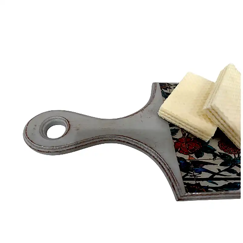 تخته سرو چوبی طرح گل و مرغ کد3212