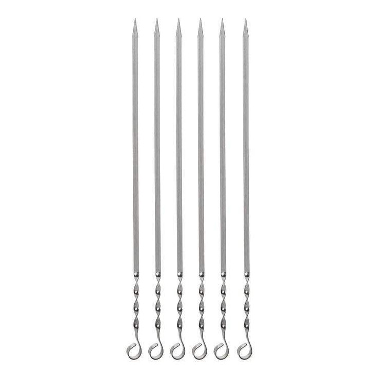 سیخ جوجه عروس مدل گالوانیزه دسته پیچ کد Sgp60 بسته 6 عددی