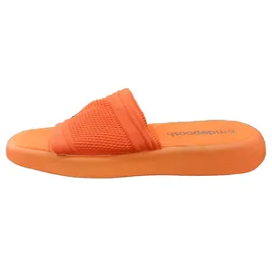 دمپایی زنانه مدل بافت رنگ نارنجی