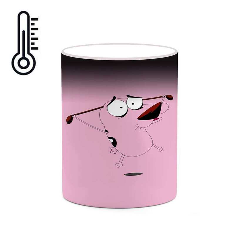 ماگ حرارتی کاکتی طرح کارتون Courage The Cowardly Dog مدل mgh22410