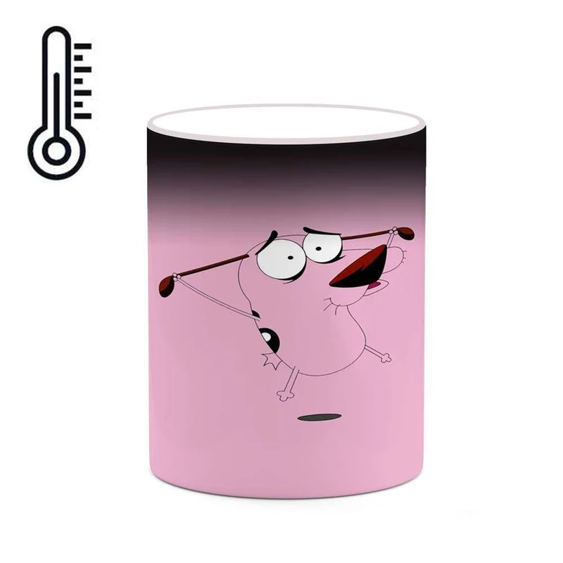 ماگ حرارتی کاکتی مدل کارتون Courage The Cowardly Dog کد mgh22410