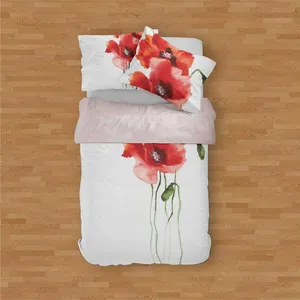 سرویس روتختی مدوپد طرح شقایق مدل mod00523 یک نفره 4 تکه