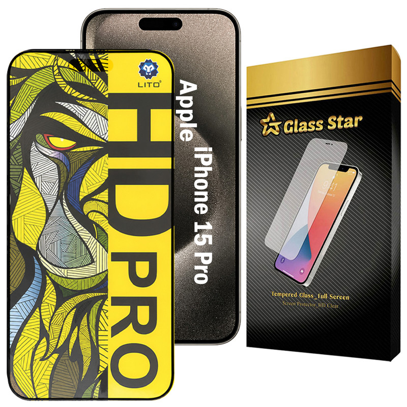 محافظ صفحه نمایش گلس استار مدل LITOFMG مناسب برای گوشی موبایل اپل iPhone 15 Pro