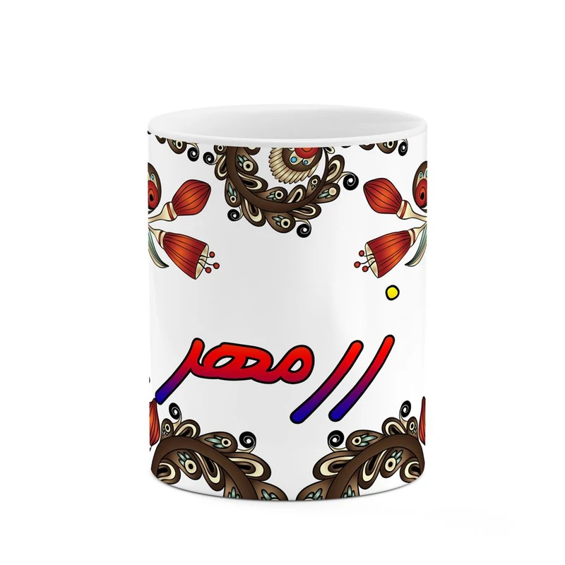 ماگ کاکتی مدل اسم زرمهر طرح سنتی گل و بته کد mgh45390