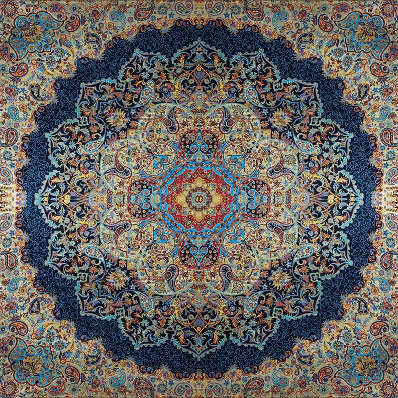 رومیزی ترمه نگین خاتم یزد طرح اردیبهشت کد SRM