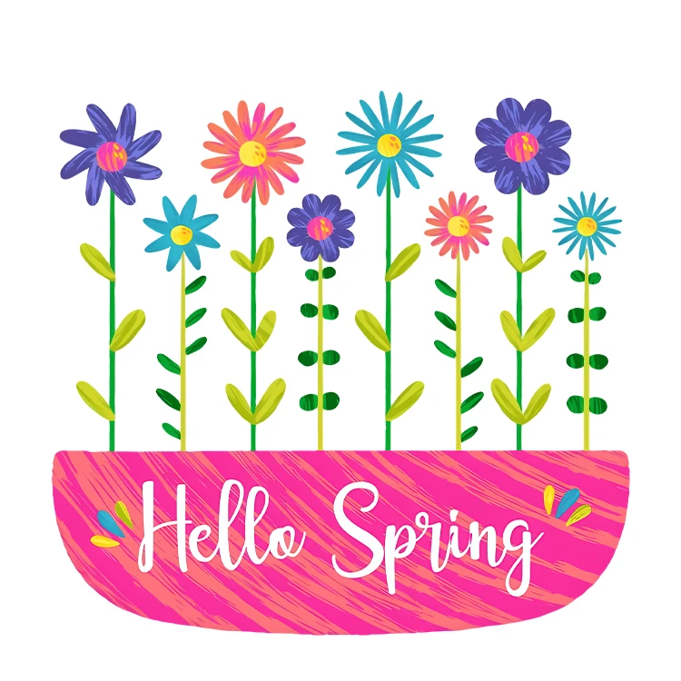 استیکر پارچه و لباس پاد آفرین مدل بهار طرح گل کد S5469