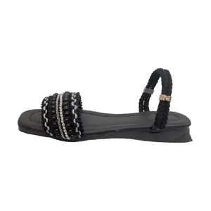 صندل زنانه مدل ترمه مروارید رکابدار