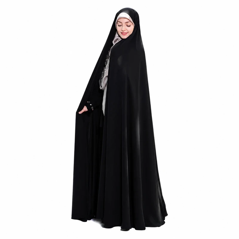 چادر‌ حریر اسود زنانه طرح سنتی