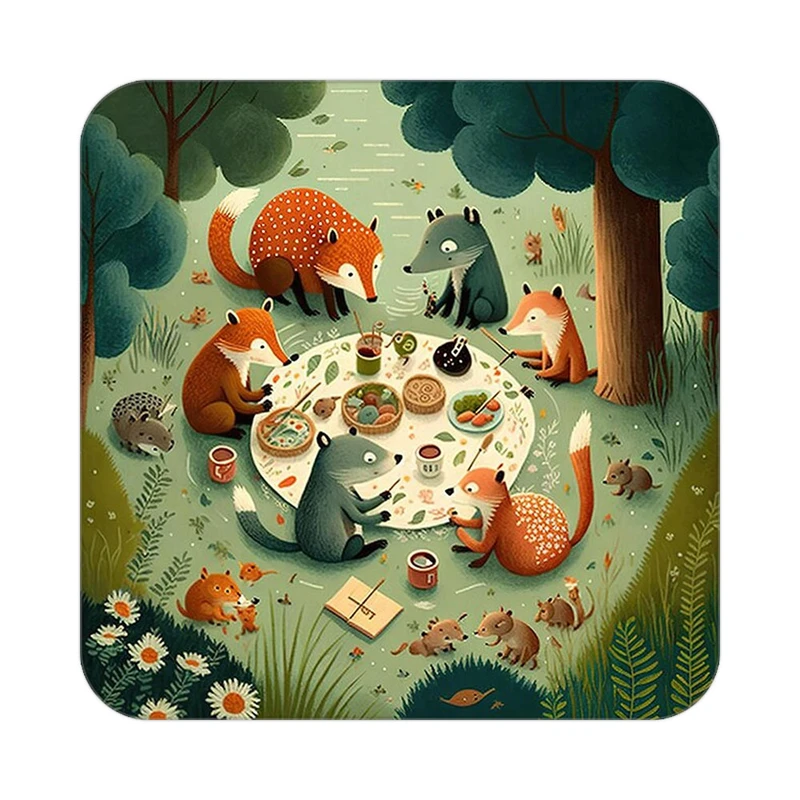 زیر لیوانی کاکتی طرح حیوانات رنگی مدل mp26416