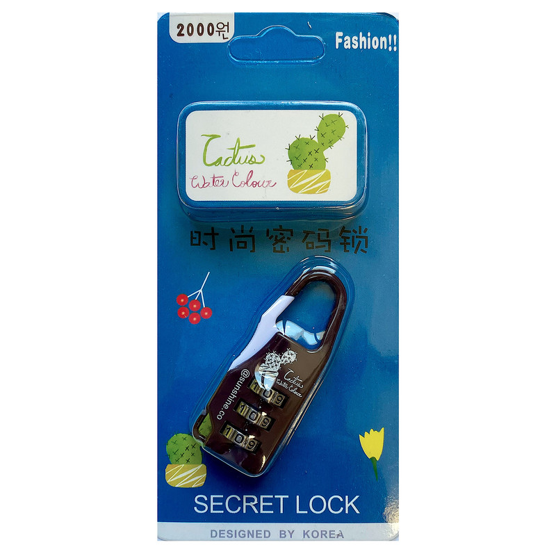 قفل آویز مدل رمزدار فانتزی کدcactos3