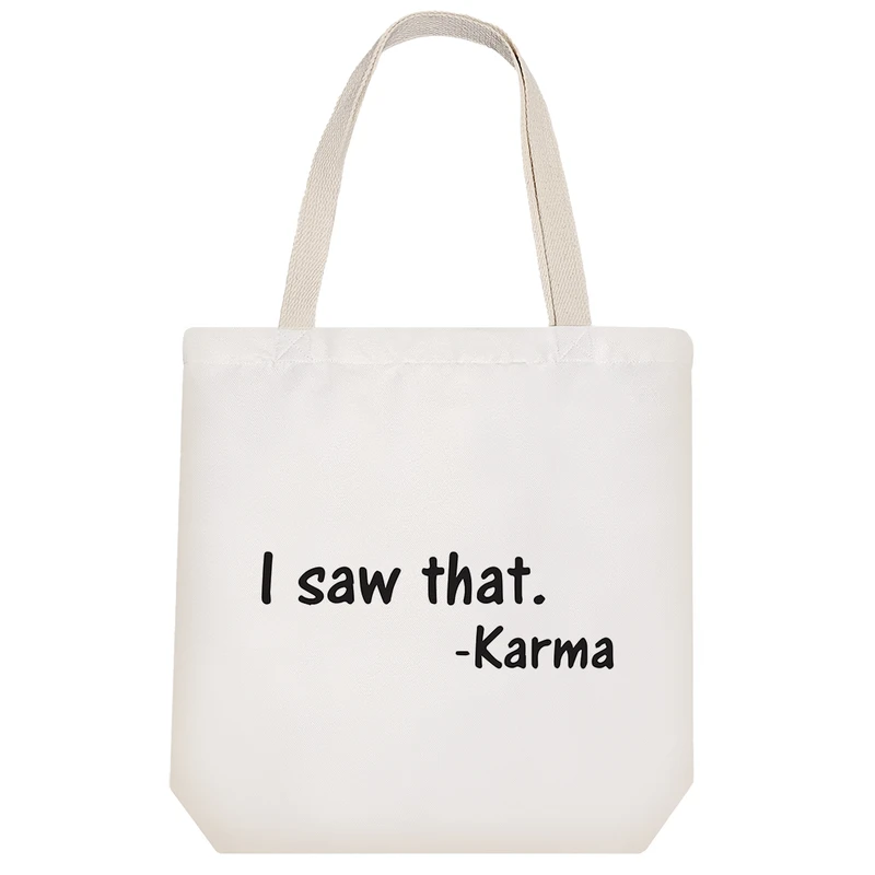 ساک خرید خندالو طرح I saw That Karma کد 6538