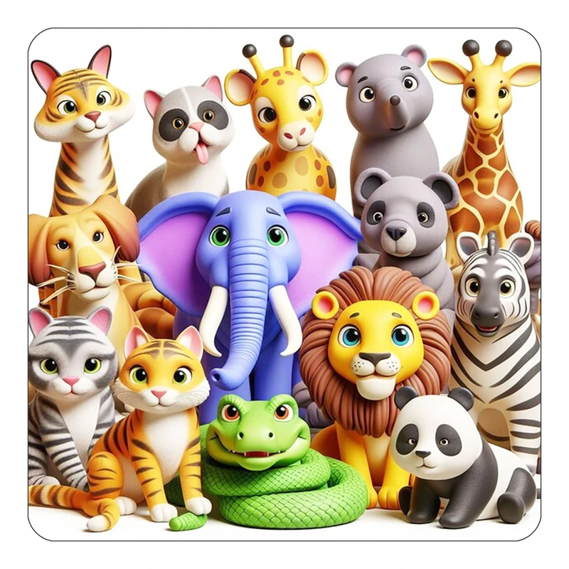 مگنت کاکتی طرح حیوانات کارتونی مدل mp27616