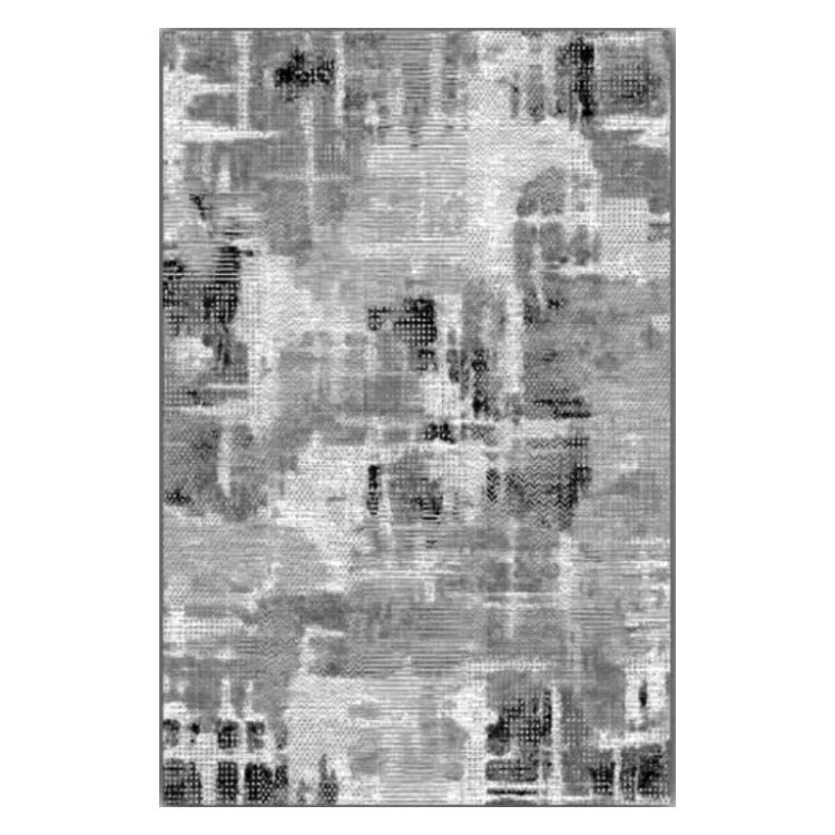 فرش پارچه‌ای مدل مدرن پیکسل زمینه طوسی