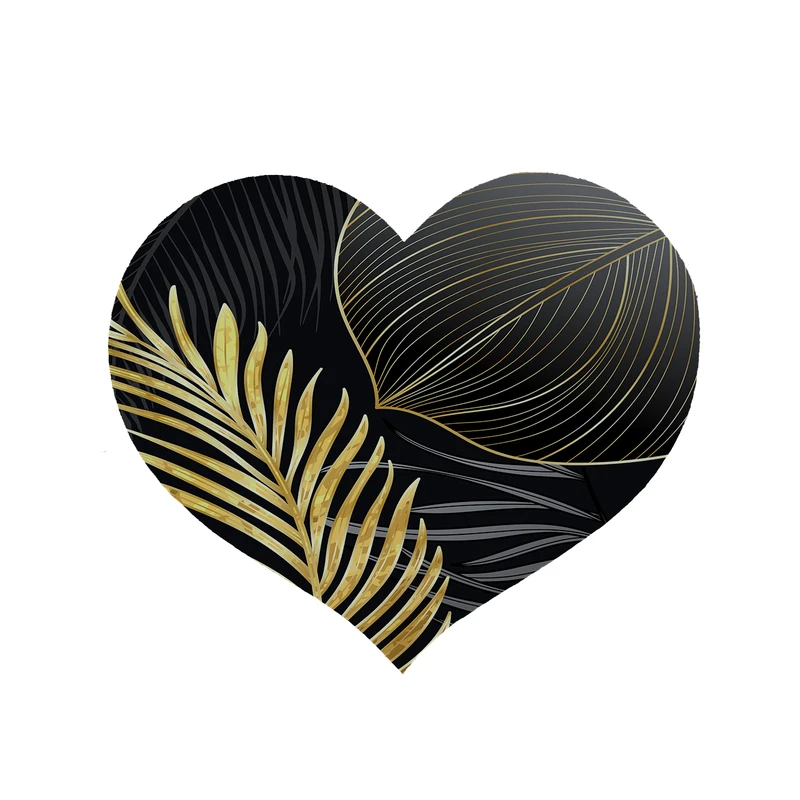 پادری مدل قلب طرح برگ کد 8972 سایز 90x90 سانتی متر 