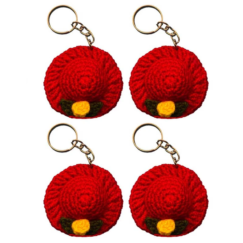 جاکلیدی مدل بافتنی طرح کلاه بسته 4 عددی