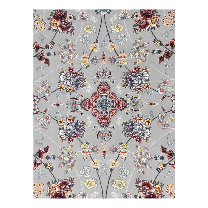 فرش ماشینی مشهد کد 722111 زمینه طوسی