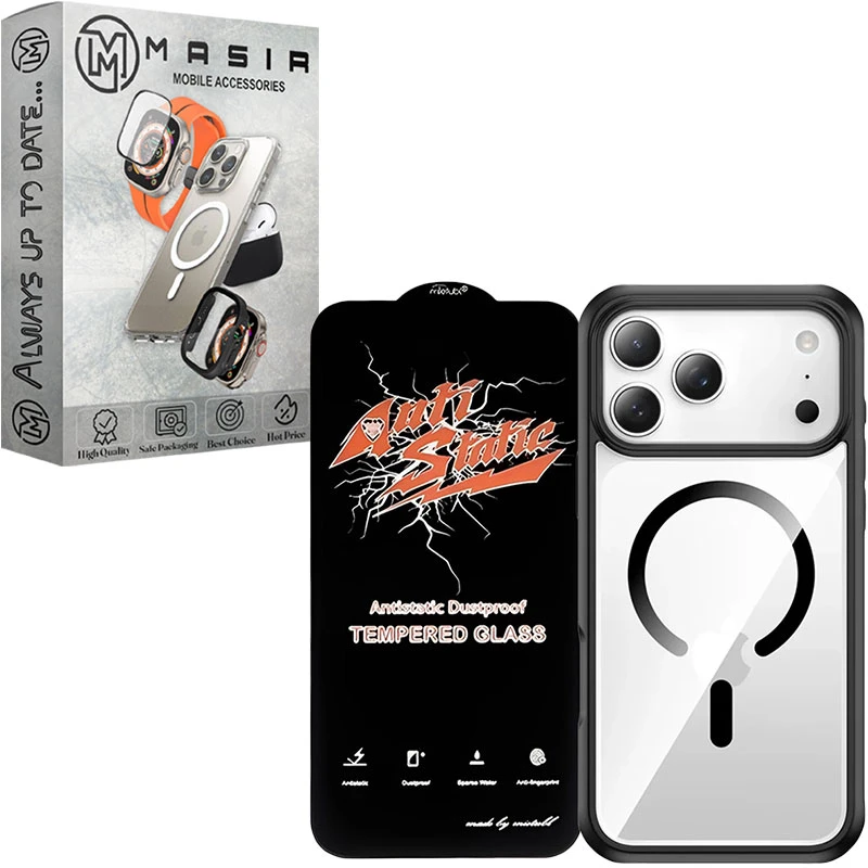 کاور مسیر مدل Magsafe Static مناسب برای گوشی موبایل اپل iPhone 17 Pro Max به همراه محافظ صفحه نمایش