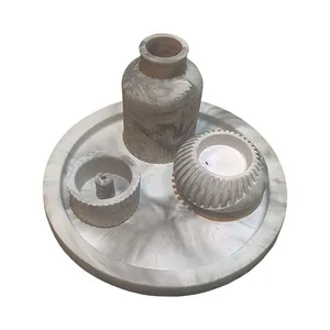 ست 4 تکه جاشمعی و جاعودی مدل 1007 طرح ماربل