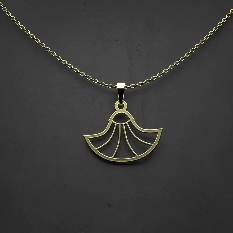 گردنبند طلا 18 عیار زنانه مدوپد مدل هندسی کد SS2-1-1215