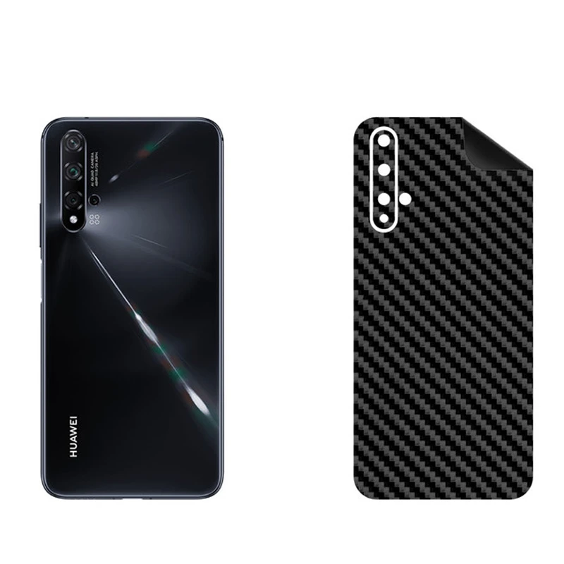 برچسب پوششی بستور مدل BT-Fiber طرح فیبر کربن مناسب برای گوشی موبایل هوآوی Nova 5T
