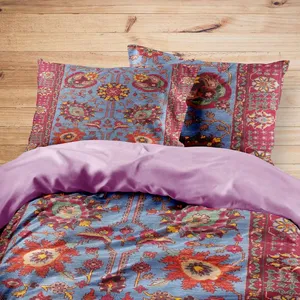 سرویس روتختی مدوپد طرح قالیچه بیجار مدرن افشان صفویه مدل C-bijar-M26 یک نفره 4 تکه