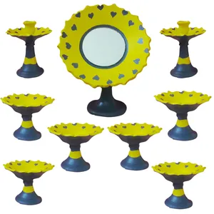 مجموعه ظروف هفت سین 9 پارچه طرح لبچین کد L021