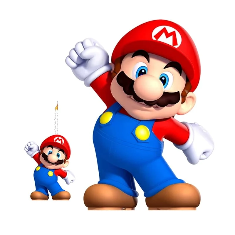 استند رومیزی تولد طرح سوپر ماریو به همراه شمع مجموعه دوعددی