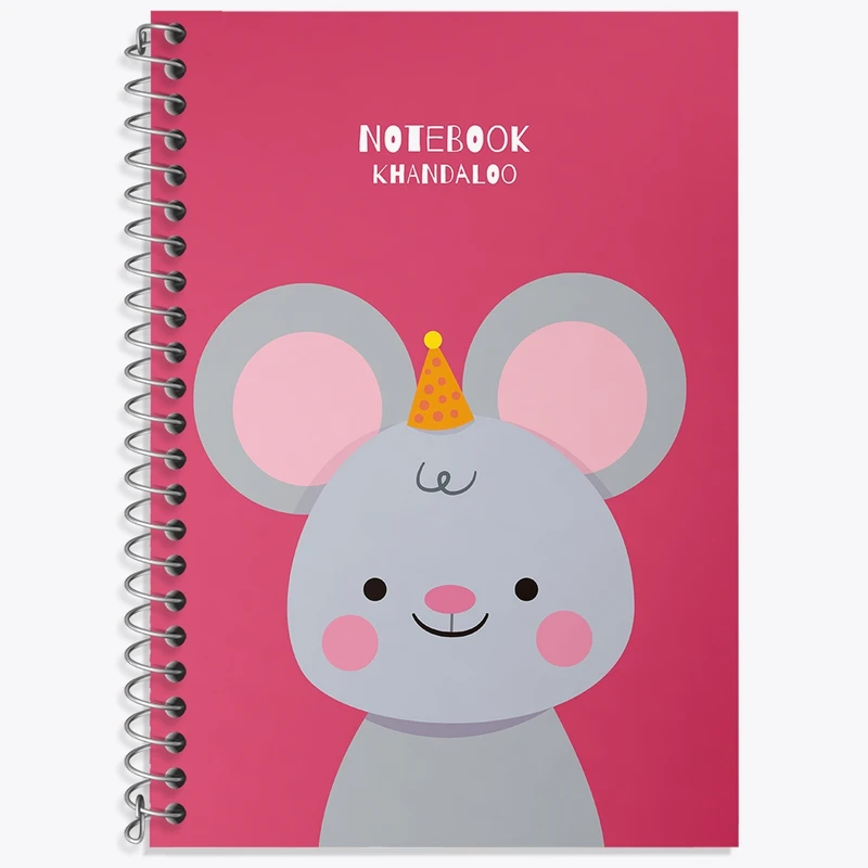 دفتر زبان 50 برگ خندالو مدل سه خط طرح موش کیوت کد N1525